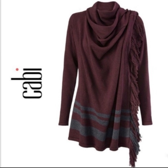 CAbi Port Fringe Wrap Sweater #3002 - Picture 2 of 7